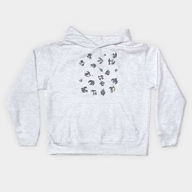 swallows Kids Hoodie by greendeer